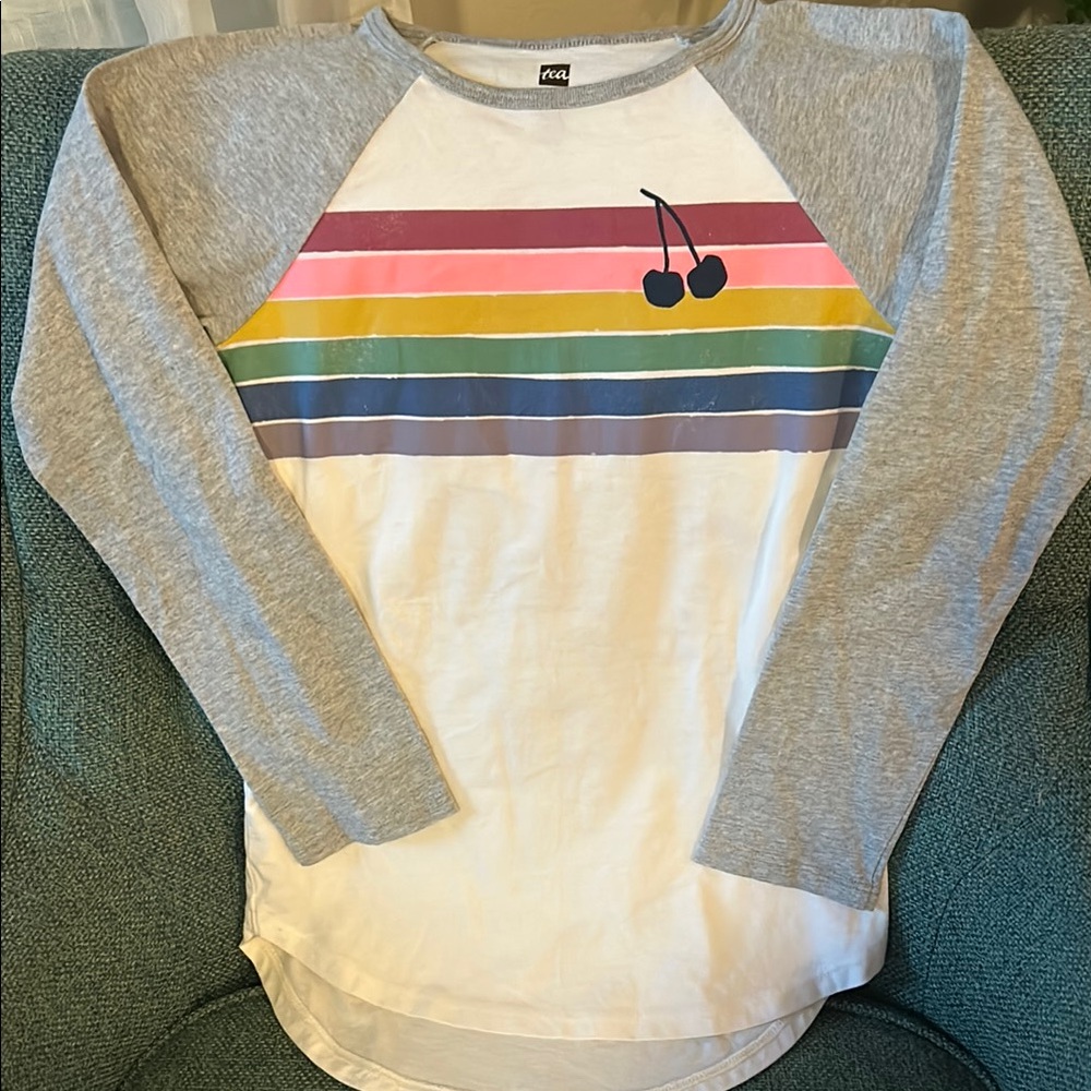 Tea Collection Gray Rainbow Stripe Kids Shirt